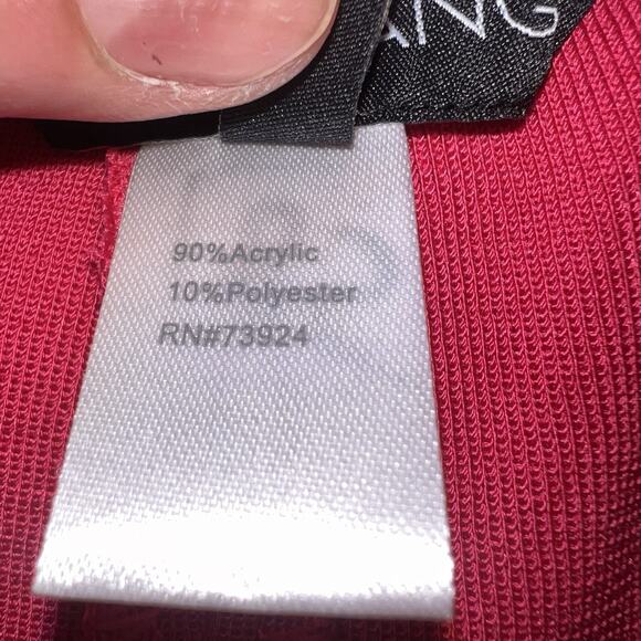 MING WANG Ankle Pants Size M Bright Pink Acrylic Blend Knit Pull On NEW NWT $175 - Picture 14 of 14